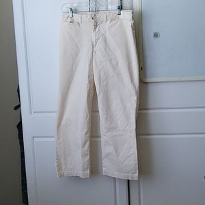 Cream color wide leg ankle pants